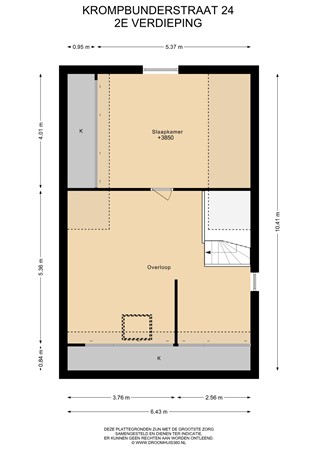 Floorplan - Krompbunderstraat 24, 6171 LL Stein